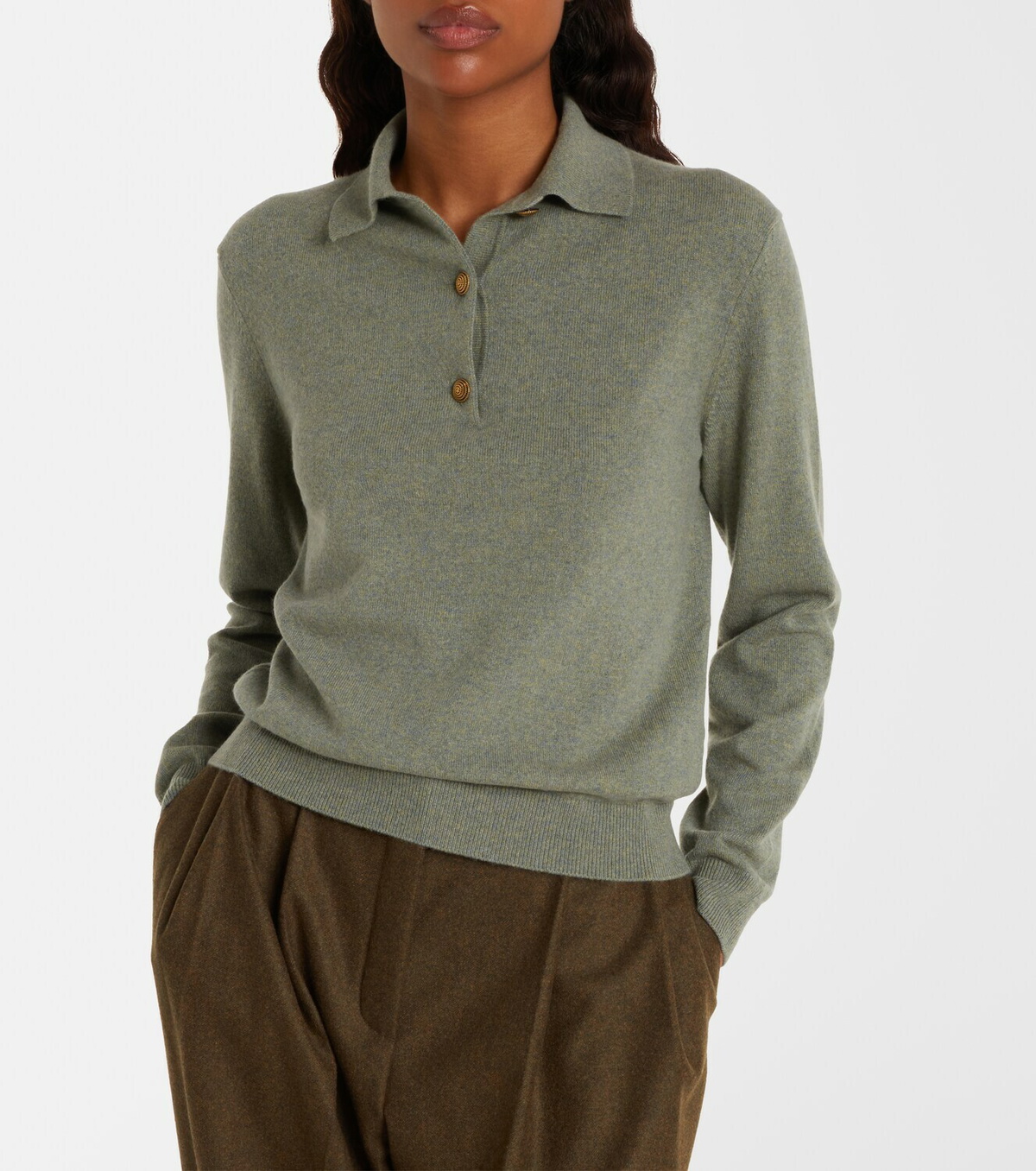 Loro Piana Classic cashmere polo sweater