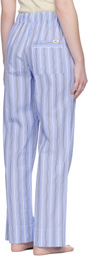 Tekla Blue & White Poplin Pyjama Pants