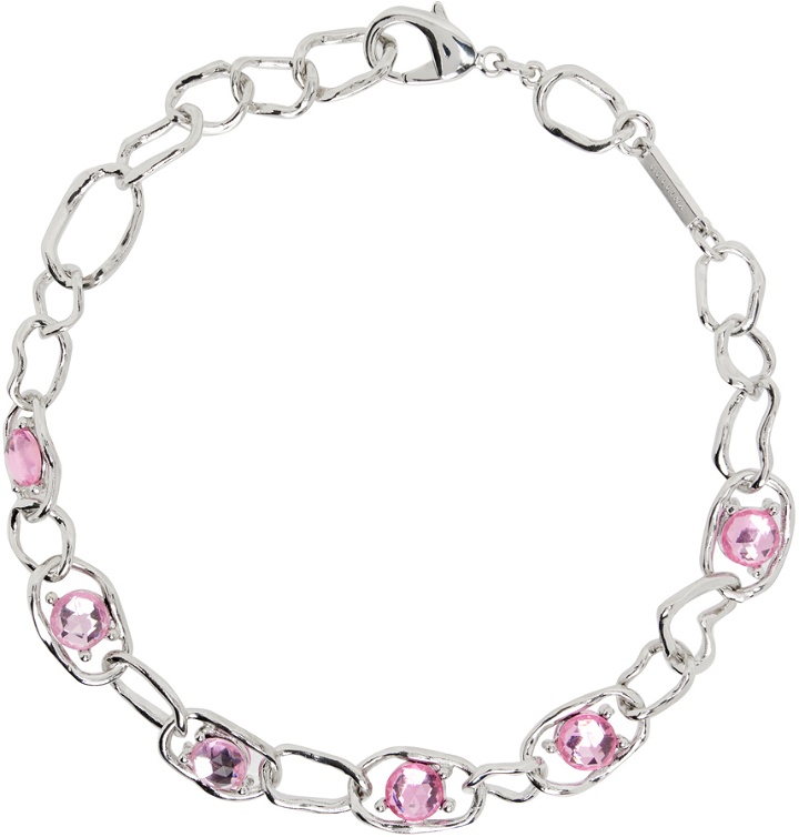 Photo: Collina Strada Silver & Pink Crushed Chain Necklace