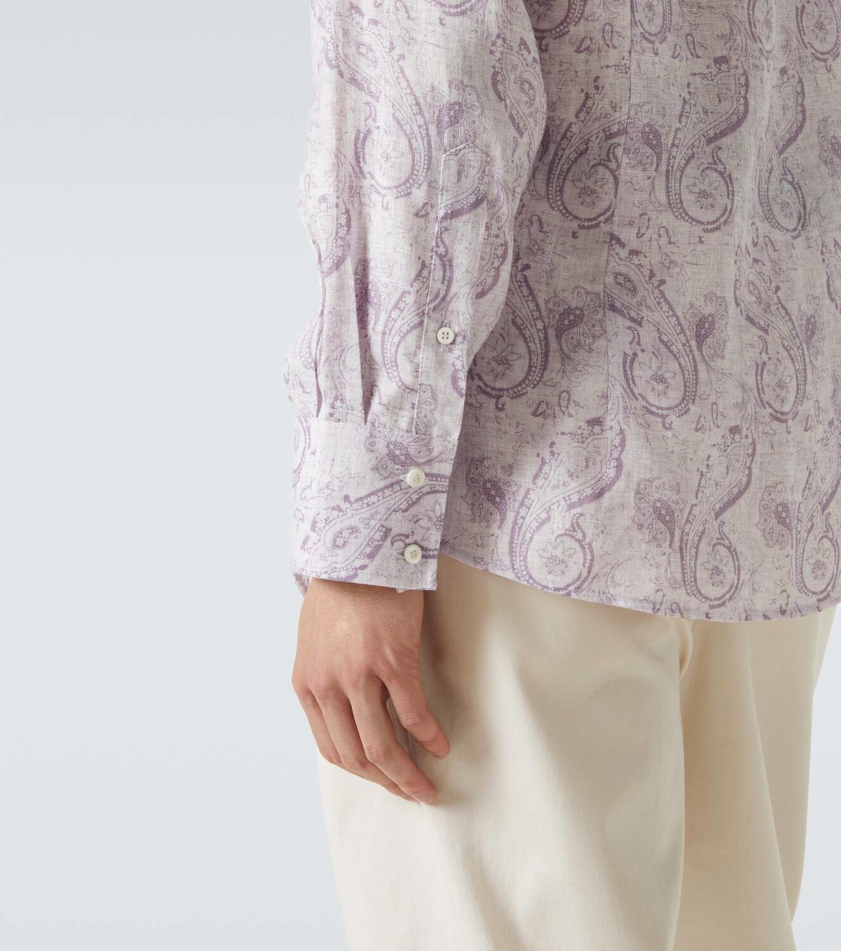 Brunello Cucinelli Printed linen shirt