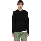 Stone Island Black Knit Crewneck Sweater