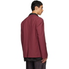 Dries Van Noten Burgundy Wool Blazer
