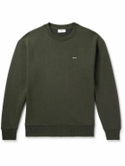 NN07 - Briggs 3504 Logo-Embroidered Organic Cotton-Blend Jersey Sweatshirt - Green