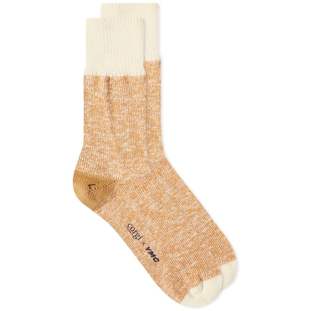 YMC Men's Monkey Sock in Yellow Marl YMC