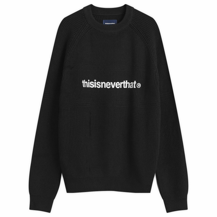 Photo: thisisneverthat Men's T-Logo Knit Jumper in Black
