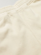 Stussy - Tapered Logo-Embroidered Cotton-Jersey Sweatpants - Neutrals