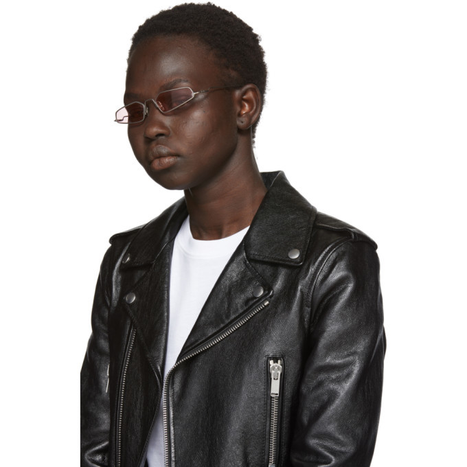 NOR Silver and Pink Dimensions Micro Sunglasses