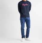 Rapha - Logo-Embroidered Fleece-Back Cotton-Jersey Sweatshirt - Blue