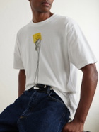 KAPITAL - Peckish Printed Cotton-Jersey T-Shirt - White