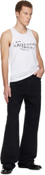 Givenchy White 'GIVENCHY' Stamp Print Tank Top