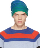 The Elder Statesman Blue & Green Duo Ombre Watchman Beanie