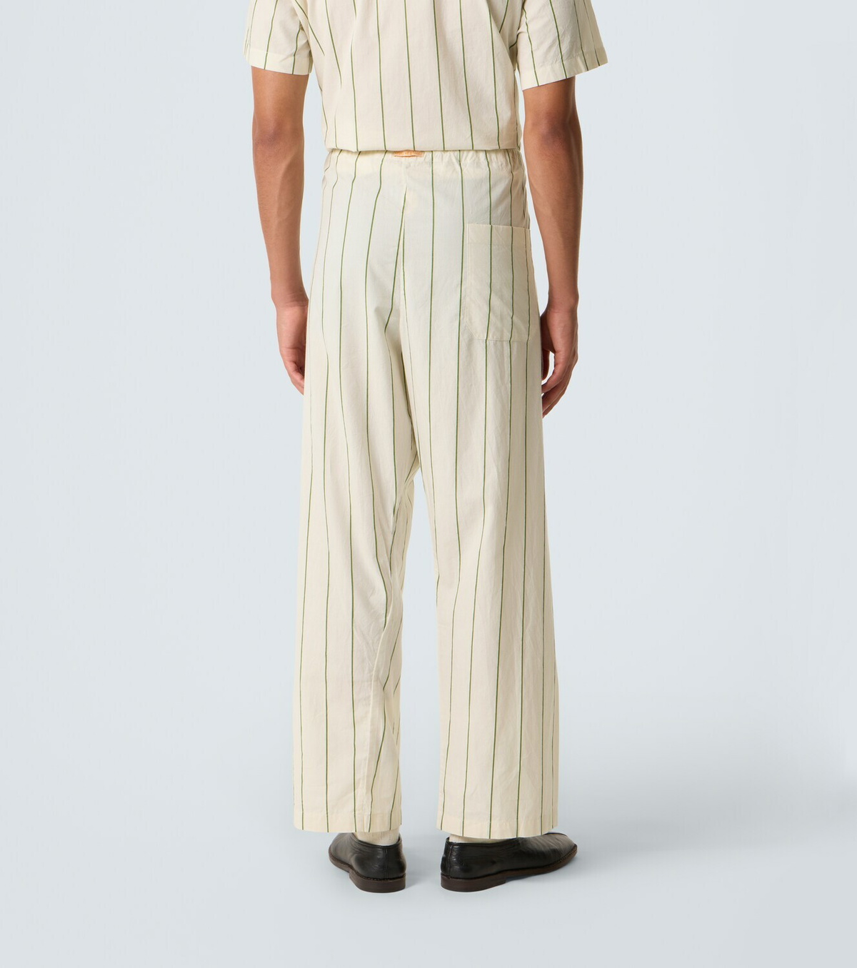 Bode Celery striped cotton pajama pants