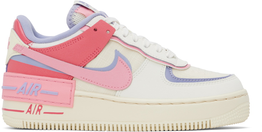 nike pink and white air force 1