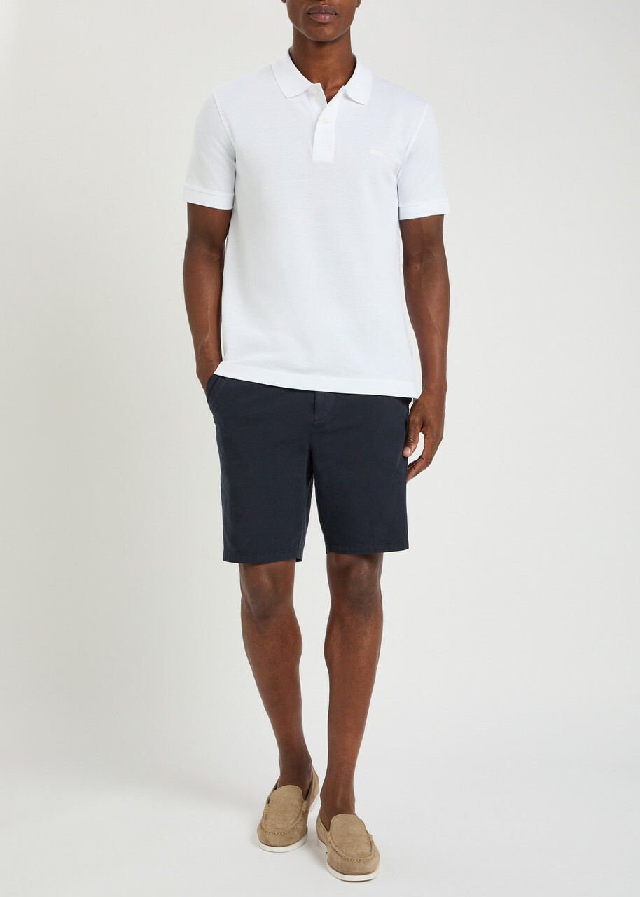 Boss Kane Stretch-cotton Shorts Dark Blue