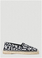Versace - Logo Print Espadrilles in Black