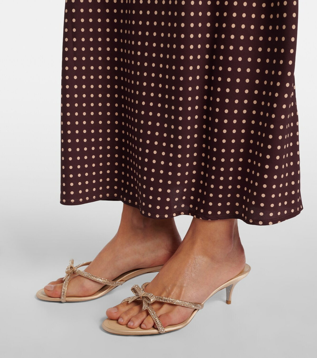 Rene Caovilla Bow-detail crystal-embellished sandals
