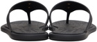 Versace Black Alia Rubber Flat Sandals