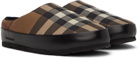 Burberry Brown & Beige Northaven Check Slippers