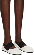 ALAINPAUL White Merce Ballerina Flats