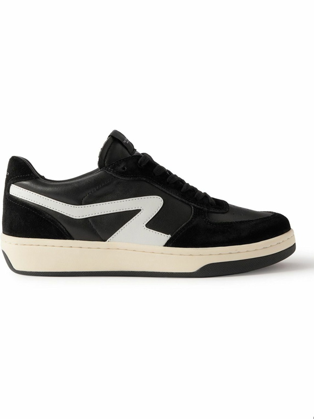 Photo: Rag & Bone - Retro Court Suede-Trimmed Leather Sneakers - Black