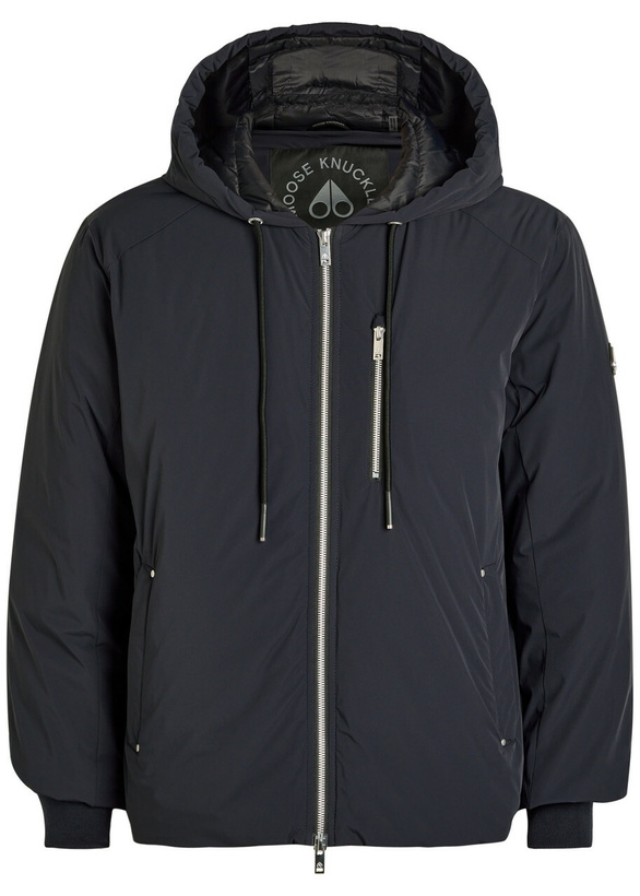 Photo: Moose Knuckles Northdale Hooded Shell Jacket Navy