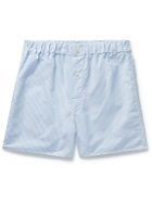 Emma Willis - Striped Cotton Boxer Shorts - Blue