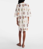 Eres Creme printed coton and silk minidress
