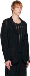 Steven Passaro SSENSE Exclusive Black Khanh Brice Nguyen Edition Blazer