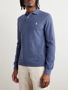 Polo Ralph Lauren - Logo-Embroidered Cotton-Piqué Polo Shirt - Blue