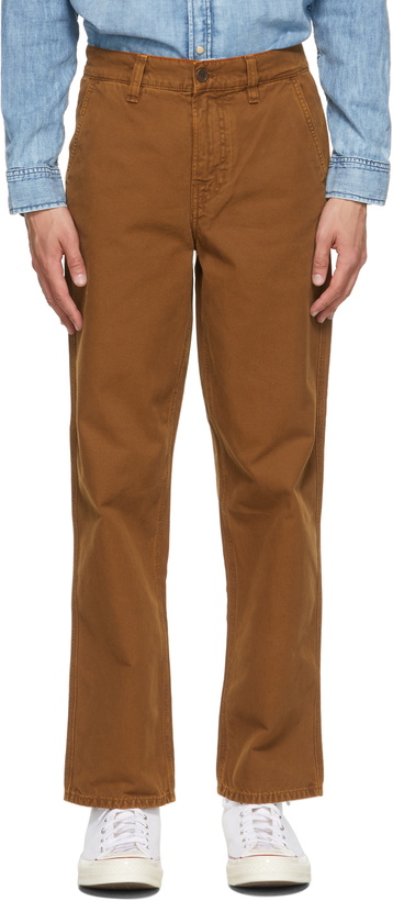 Photo: Nudie Jeans Brown Lazy Leo Trousers