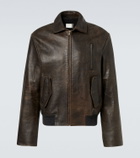 The Row Akia leather jacket
