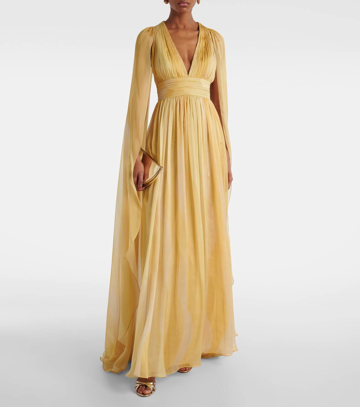 Elie Saab Printed semi-sheer silk gown Elie Saab