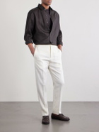 Zegna - Straight-Leg Linen-Twill Trousers - Neutrals