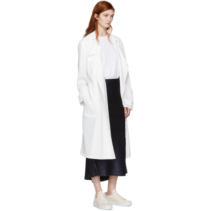 Acne Studios White Anghelica Trench Coat