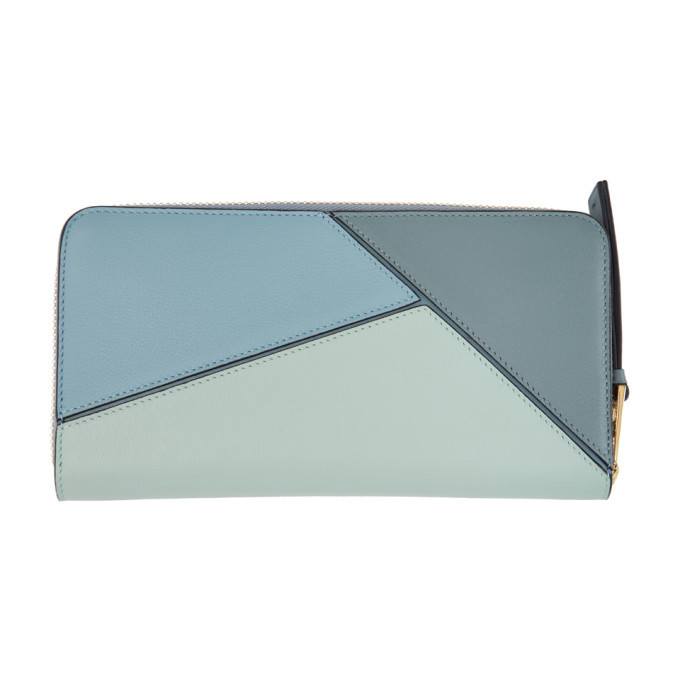 Loewe Blue Puzzle Zip Around Wallet Loewe