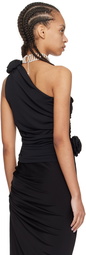 Magda Butrym Black Single-Shoulder Tank Top