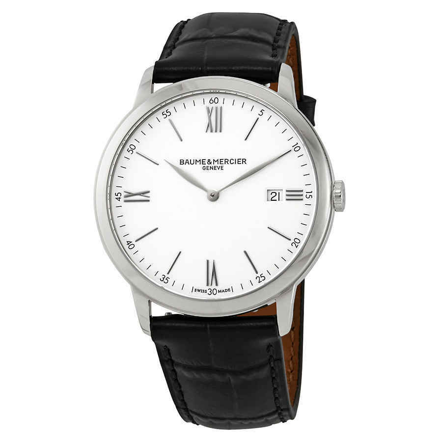 Baume et Mercier Classima White Dial 40mm Mens Watch 10323