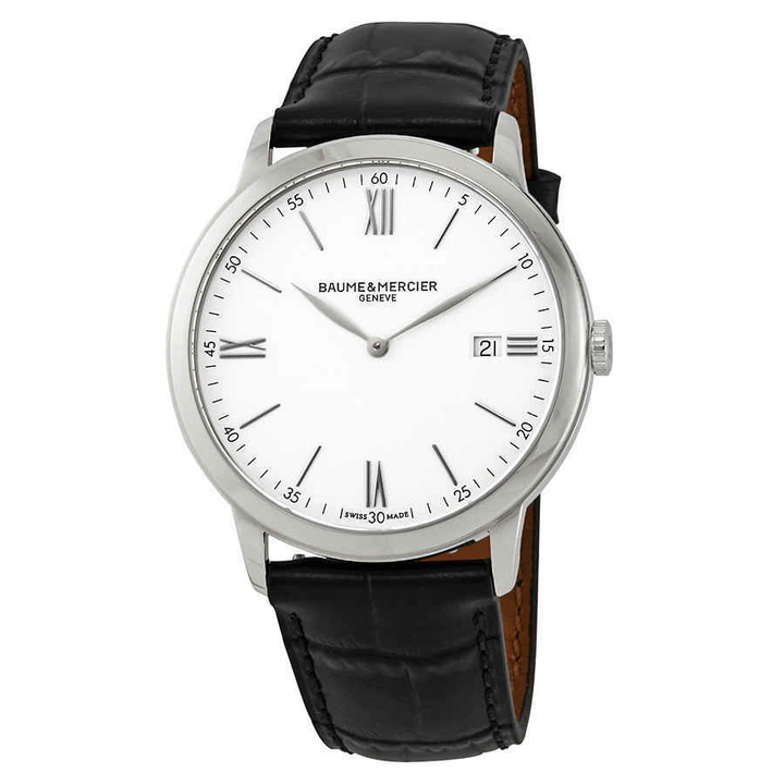 Photo: Baume et Mercier Classima White Dial 40mm Mens Watch 10323