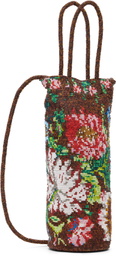 Cordera Brown Handmade Beaded Peonia Bag