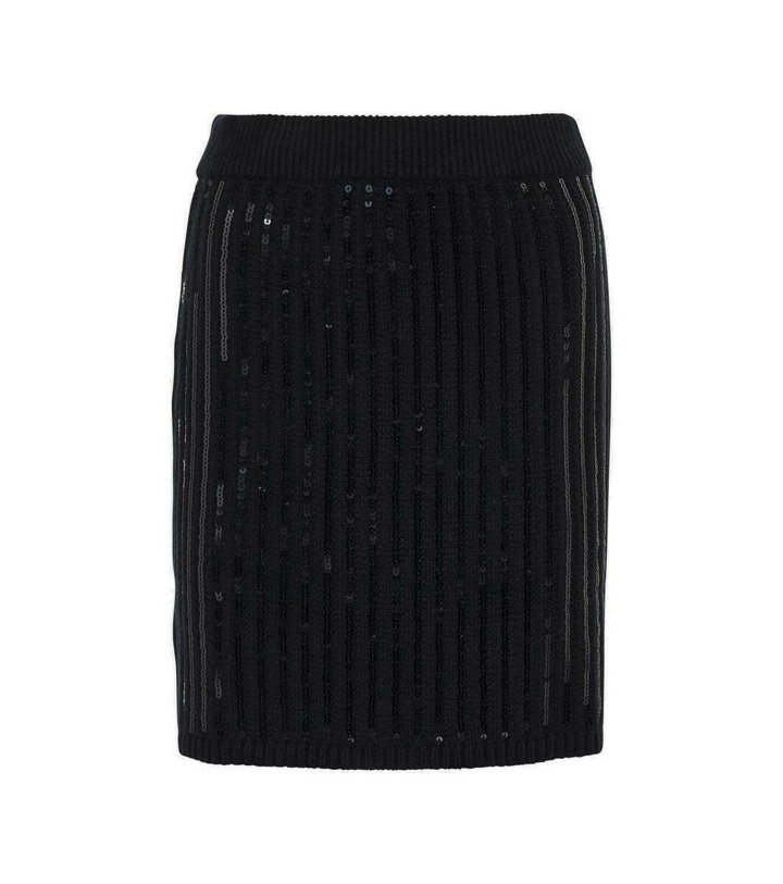 Photo: Dorothee Schumacher Sequined wool and cashmere-blend miniskirt