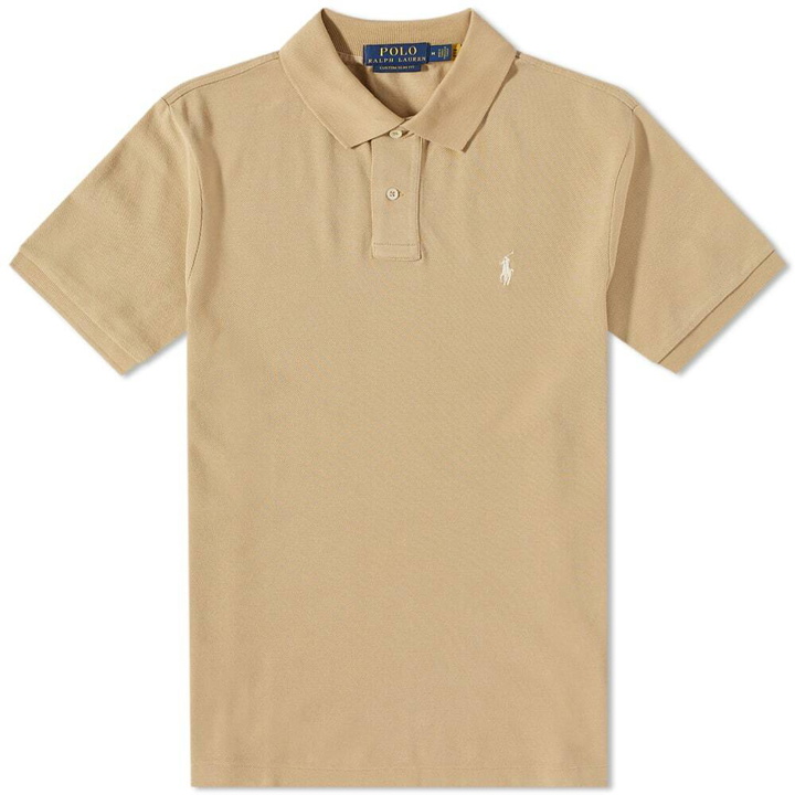 Photo: Polo Ralph Lauren Men's Slim Fit Polo Shirt in Coastal Beige