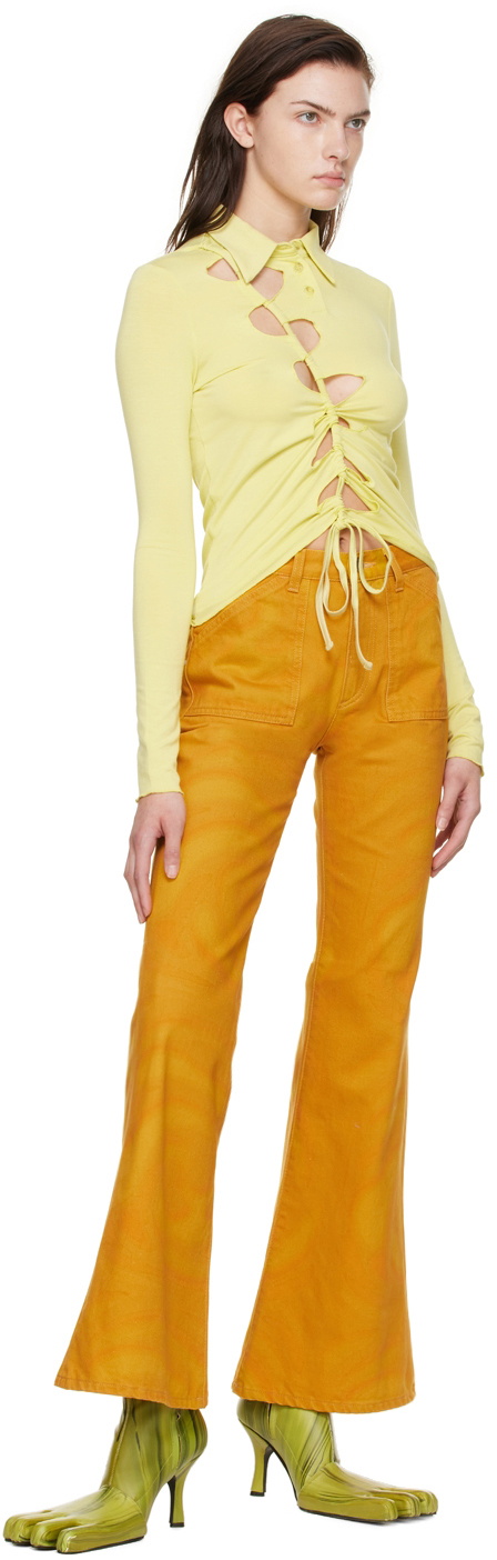 AVAVAV Yellow Cutout Shirt