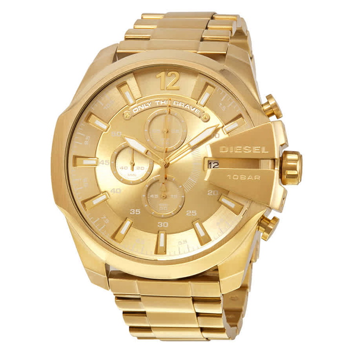 Photo: Diesel Mega Chief Chronograph Champagne Dial Mens Watch DZ4360