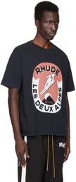 Rhude Black 'Les Deux Alpes' T-Shirt