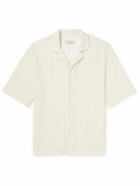 Officine Générale - Eren Camp-Collar Textured-Cotton Shirt - Neutrals