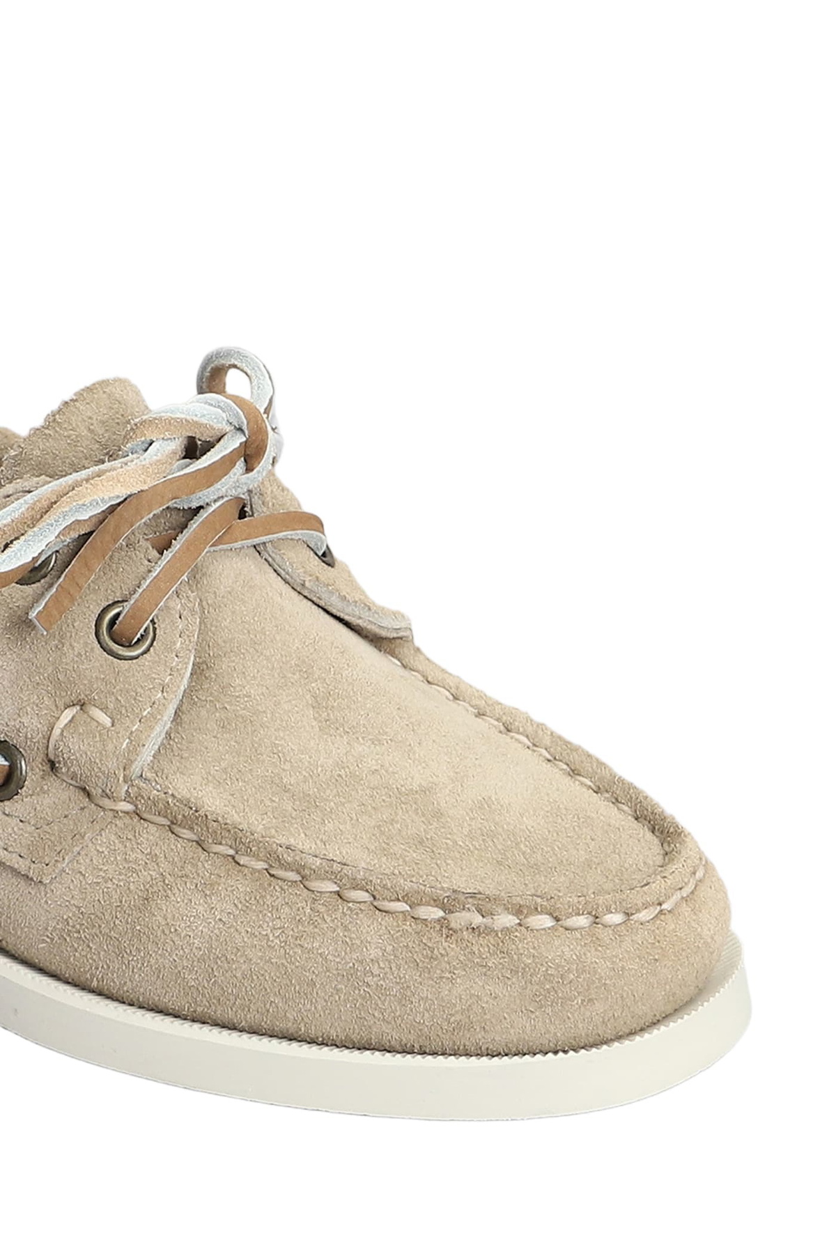 Sebago Portland Flesh Out Loafers In Taupe Suede