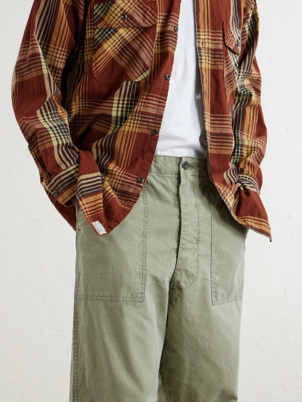 OrSlow - Summer Fatigue Straight-Leg Cotton Trousers - Green