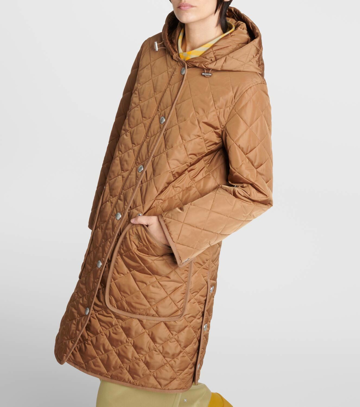 Burberry detachable hood quilted showerproof parka hotsell