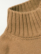 JW Anderson - Oversized Logo-Embroidered Two-Tone Knitted Rollneck Sweater - Neutrals