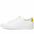 Common Projects Men's Retro Low Sneakers in White/Yellow